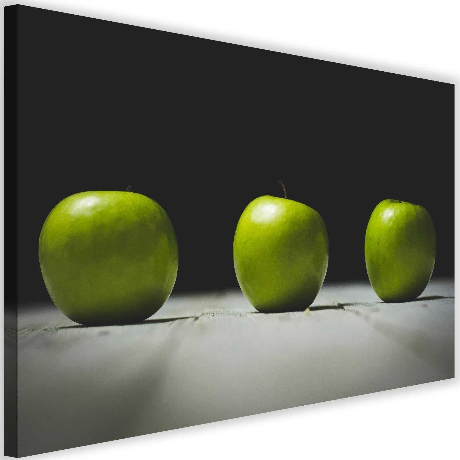 Obraz, Trzy zielone jabłka 120x80