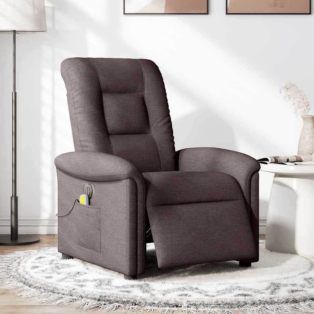Lot De 3 Fauteuils Inclinables électriques En Tissu Marron – Neufs
