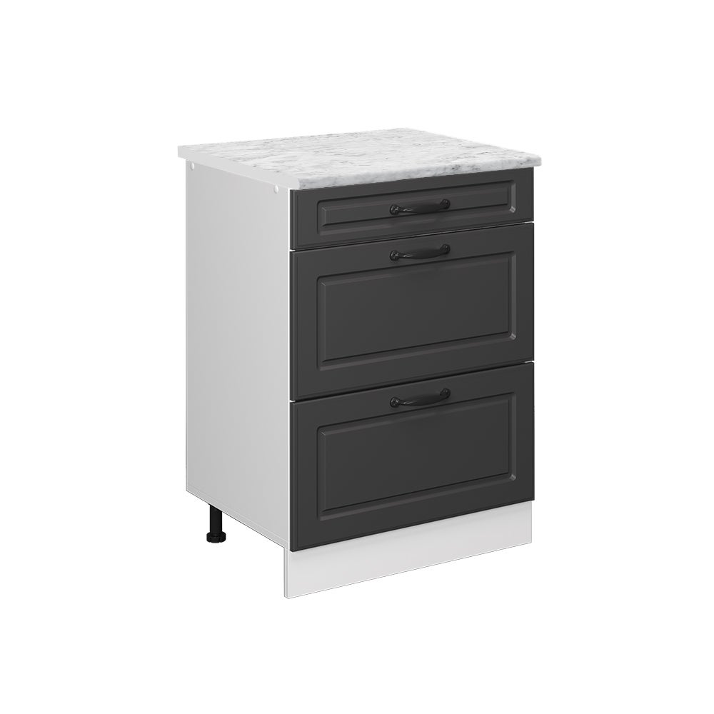 Vicco Szafka dolna do kuchni R-Line, Antracytowy domek wiejski, 60 cm BR Marmur