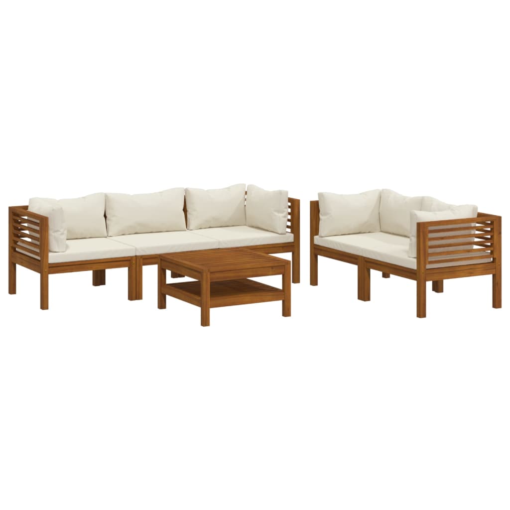 VidaXL Set Divano Da Giardino 6 Pz Con Cuscini In Massello Di Acacia 92177457