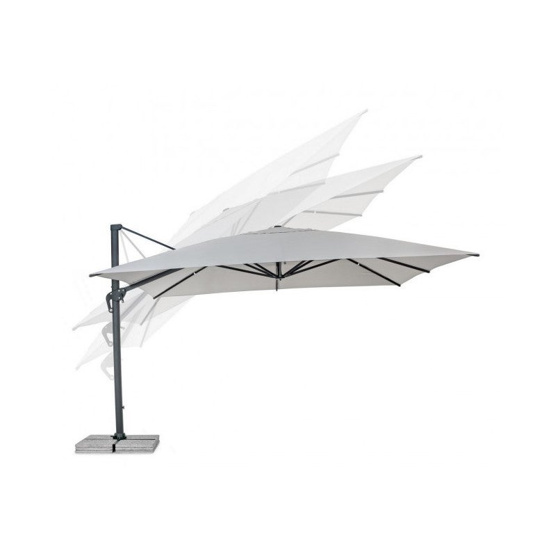 Parapluie à bras en aluminium gris clair Ines 4x4 cm - 5