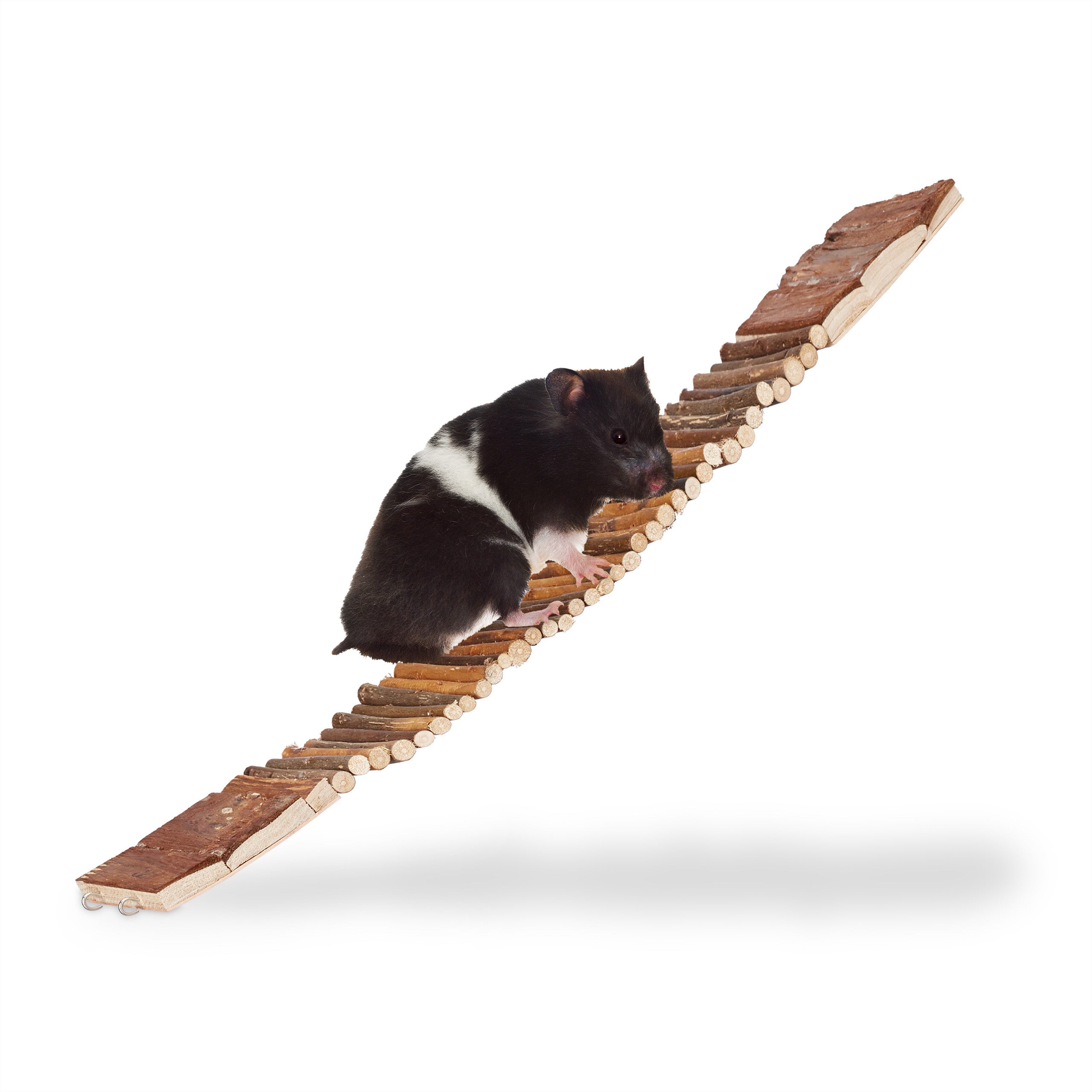 Ponte A Scala In Legno Per Uccelli E Piccoli Animali - 50 Cm, Flessibile E Durevole