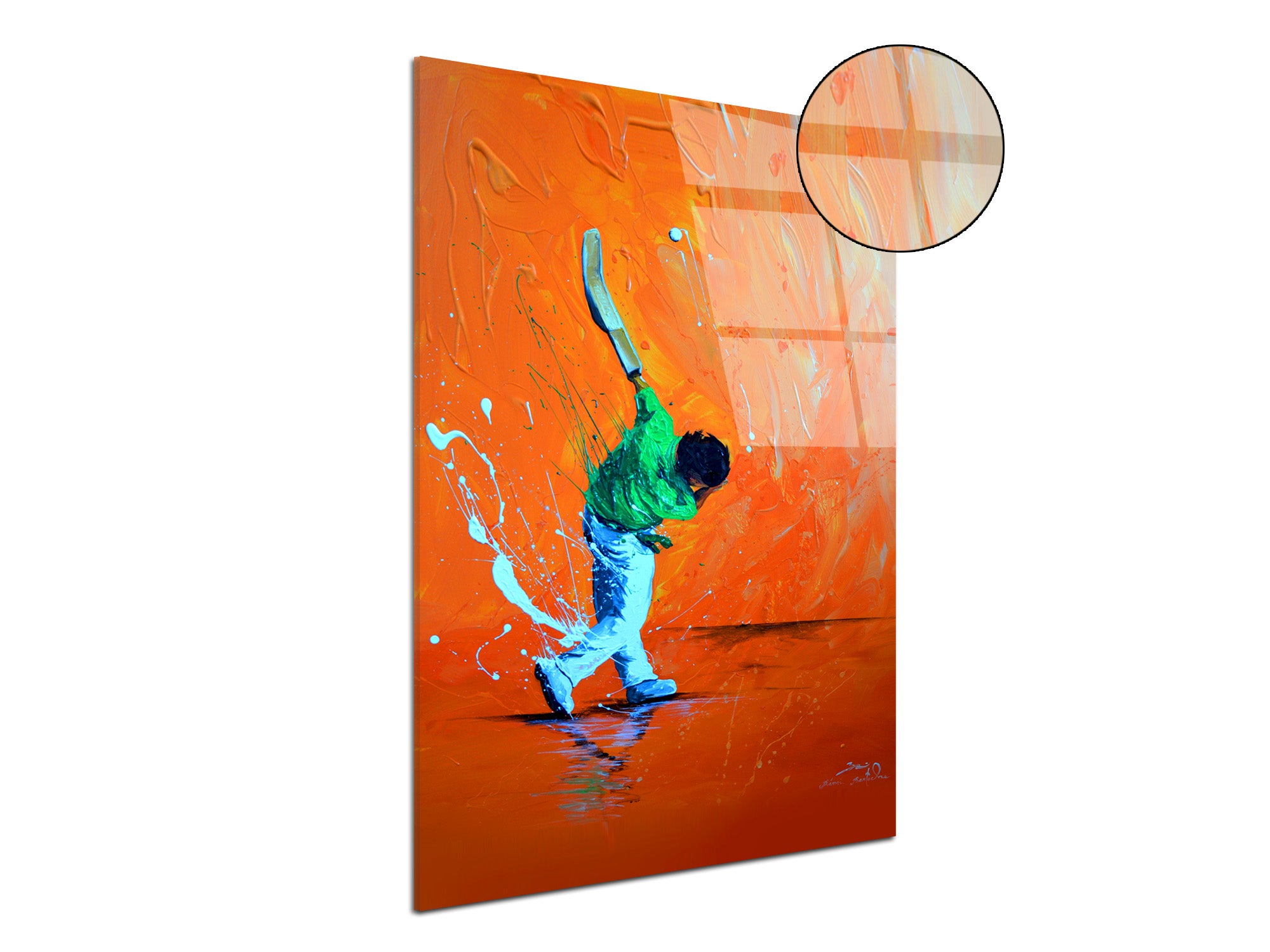 Tableau peinture Rémi Bertoche La Chistera reproduction sur plexiglas — free download