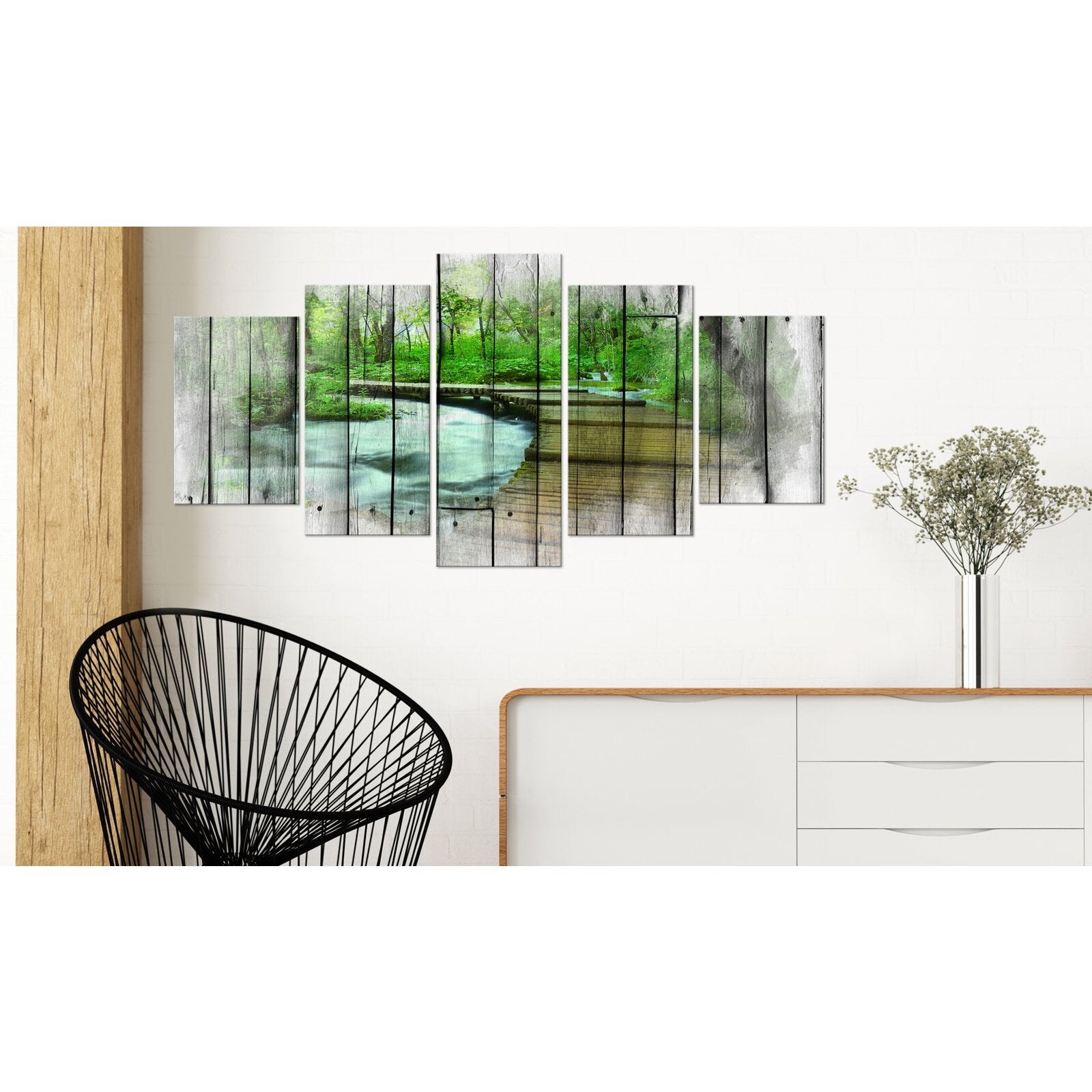 Tableau forêt de secrets - 100 x 50 cm - 2