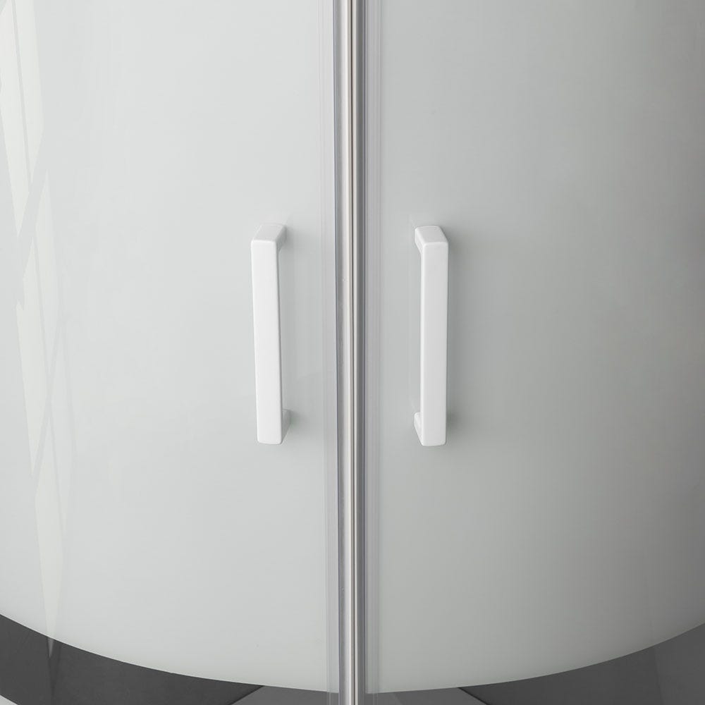 Box semicircolare per doccia 80 cm cristallo serigrafato | Venere - 8