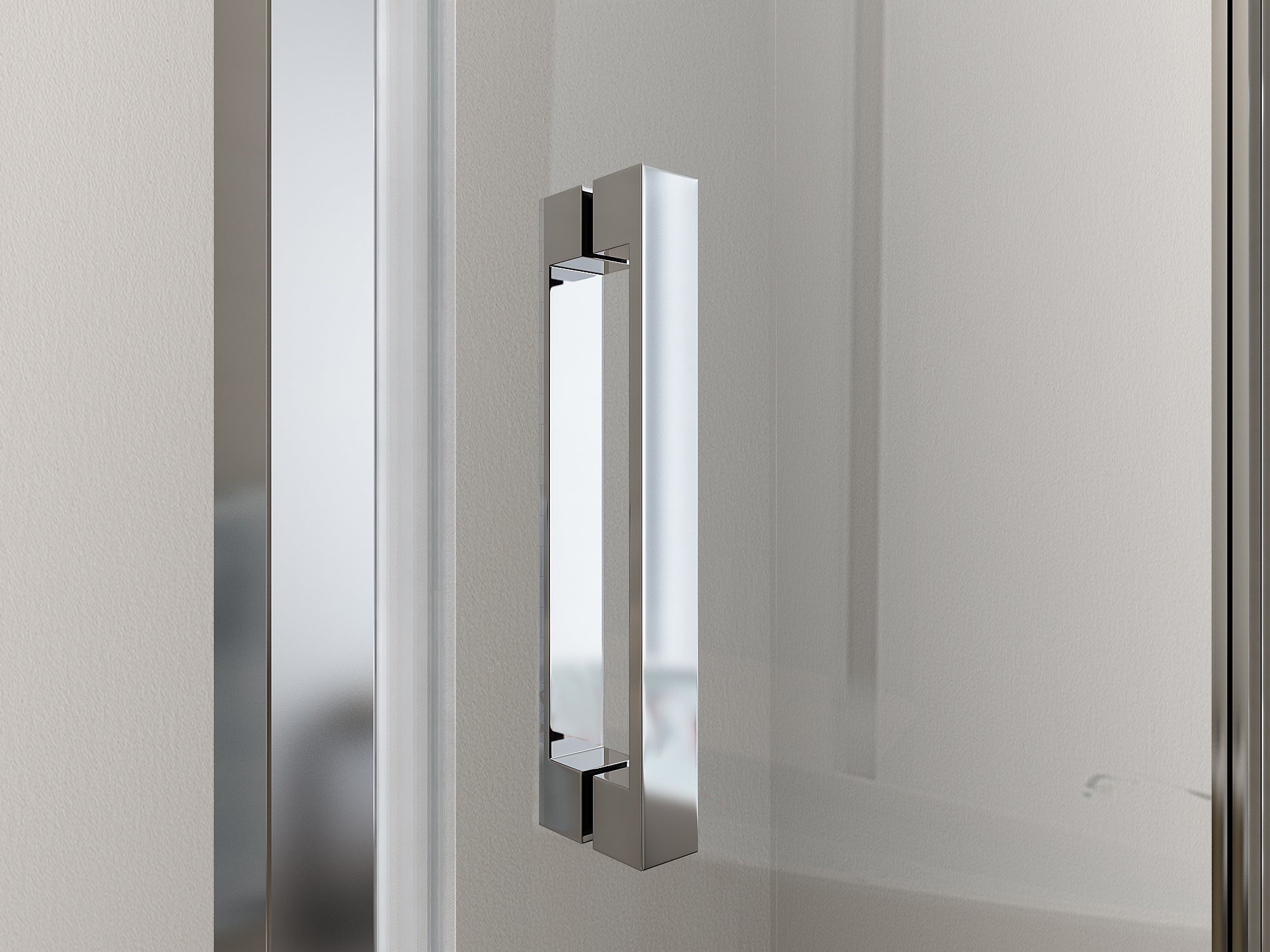 NALA Box doccia angolare parete fissa e porta battente e fisso in linea vetro 6 mm reversibile Misura Fisso 76,5-79 porta 117-120 (50+70) - 2