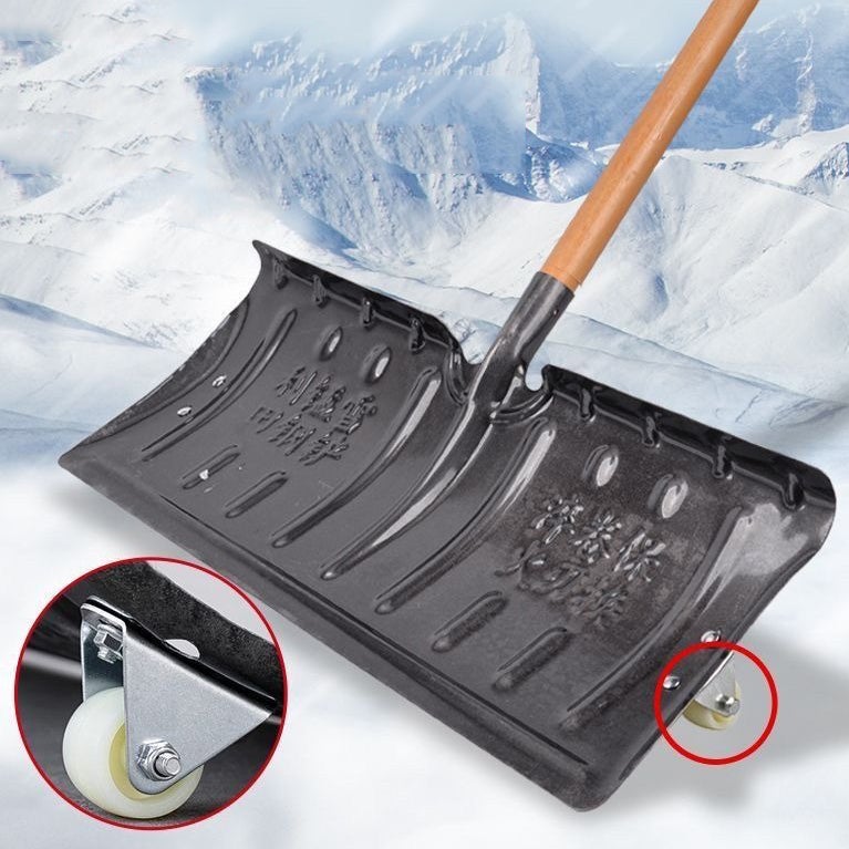 Łopata do śniegu z kołami 57cm | Wytrzymałe ostrze stalowe | Łatwe odśnieżanie do ogrodu i alejek
