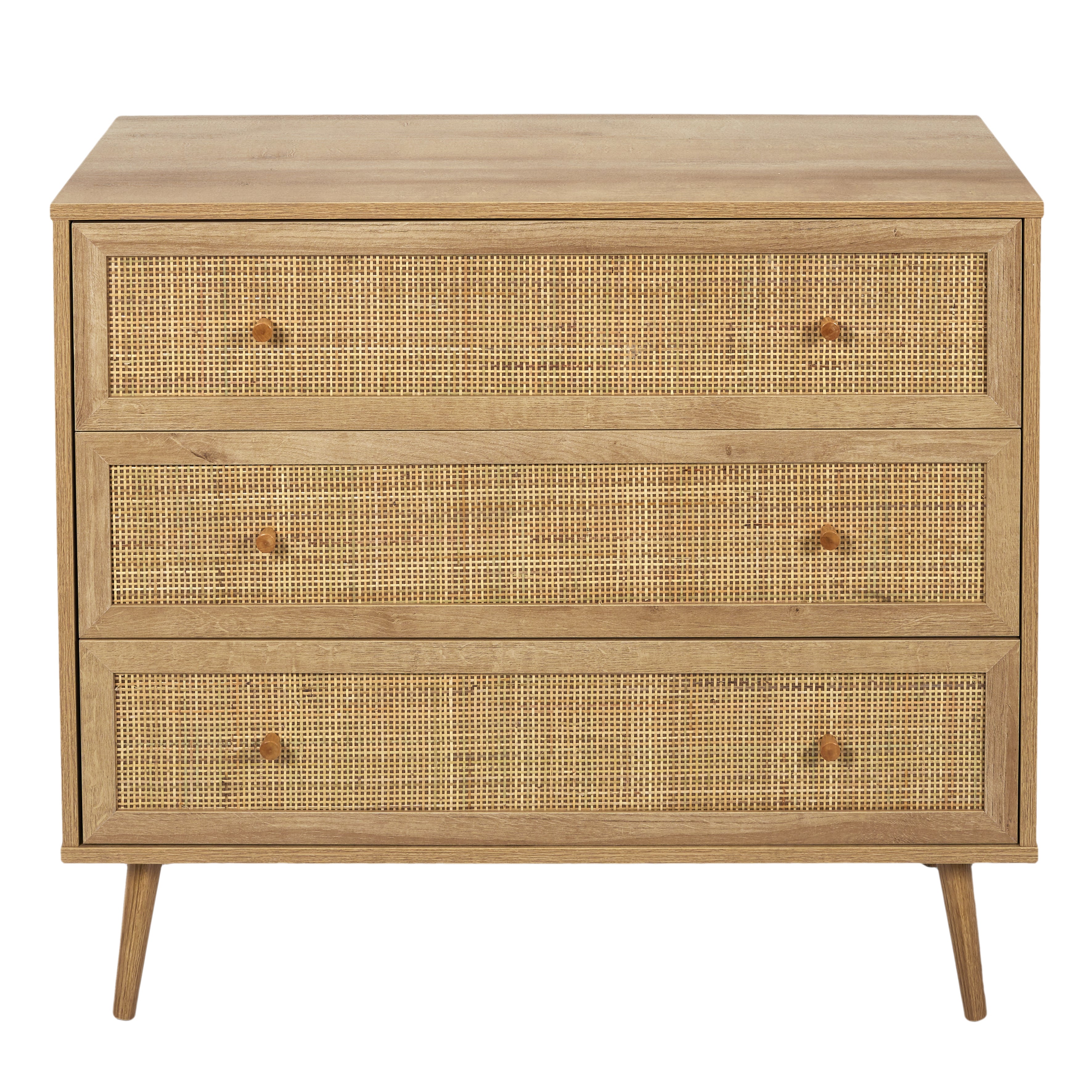 Commode - HOME DECO FACTORY - BALI - 3 Tiroirs - Marron - 2