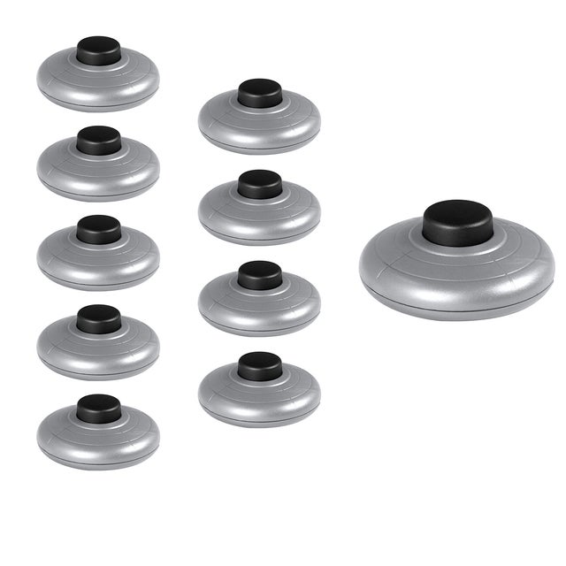 Lot de 10 interrupteurs à pied pour luminaire - Argent - Zenitech