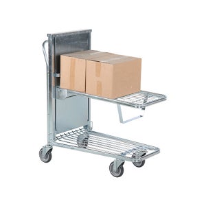 Chariot D'hôtel / Chariot à Bagages – Inox Et Tapis Rouge – 113 X 62 X 183 Cm – Neuf