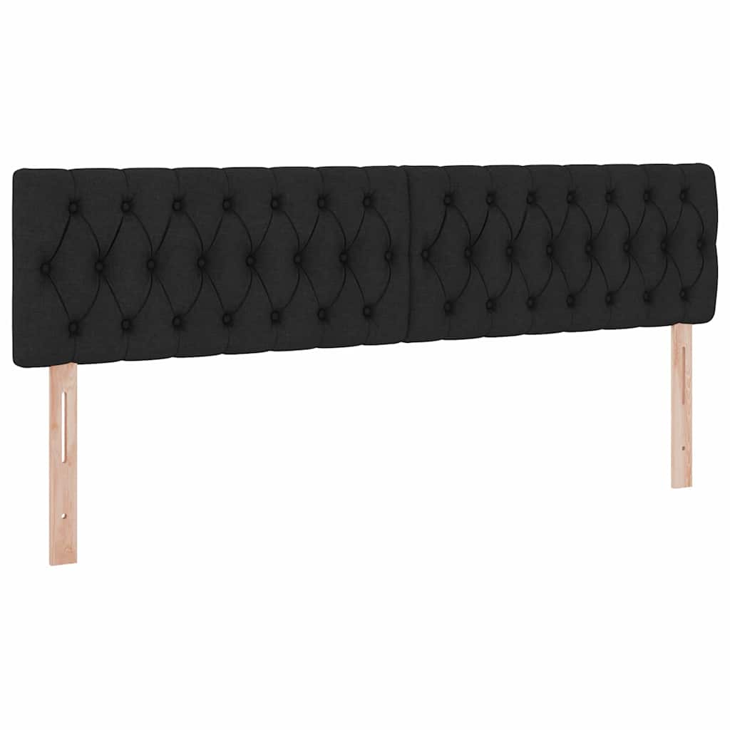 Lit avec rangement et matelas noir 180 x 200 cm en velours - 9