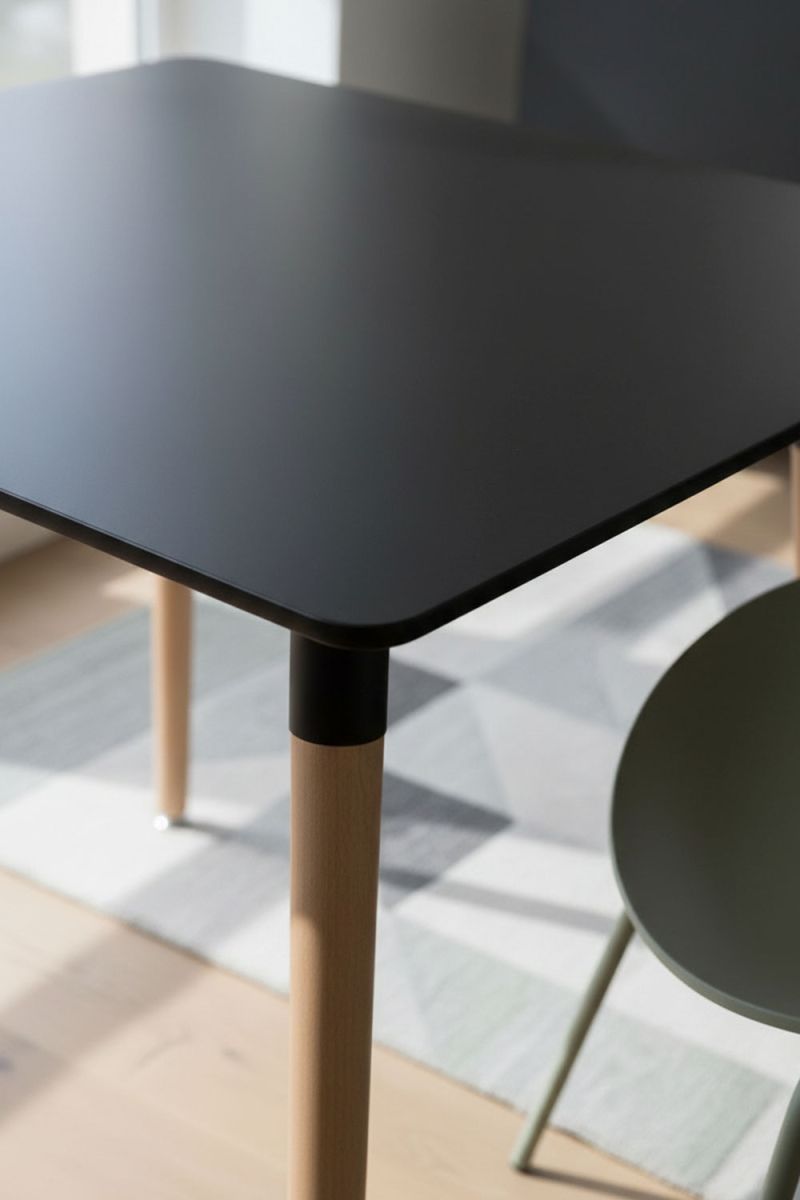 Essenza Mesa Tower Cuadrada 80 Cm, Diseño Nórdico En Madera Negro/Blanco , Leroy Merlin
