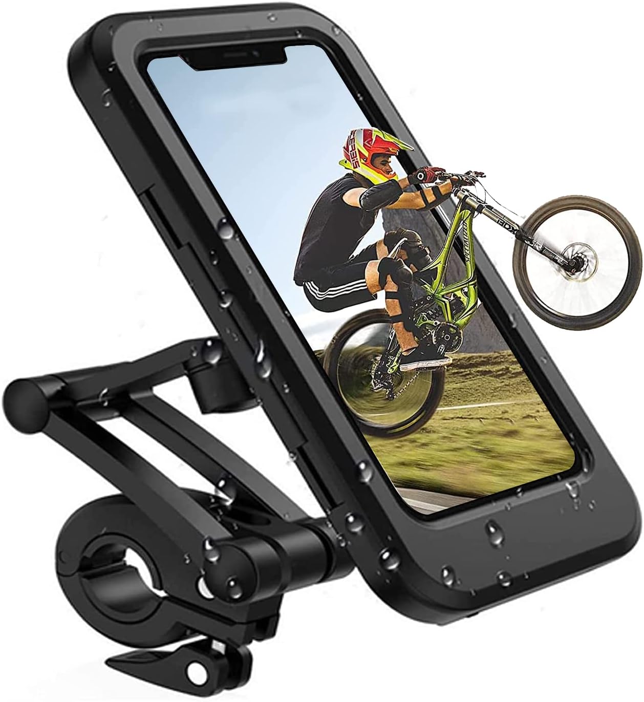 Support Téléphone Pour Vélo/moto – Fixation Guidon 360°, Compatible 4,5 à 7 Pouces – Anti-vibration