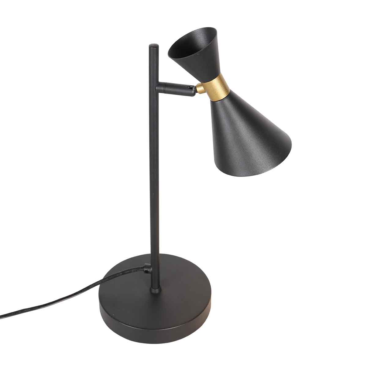 Lampe de table - noir - Preto - plastique métal - Ø 15cm - GU10 - 4111ZW - Anne Lighting - 6