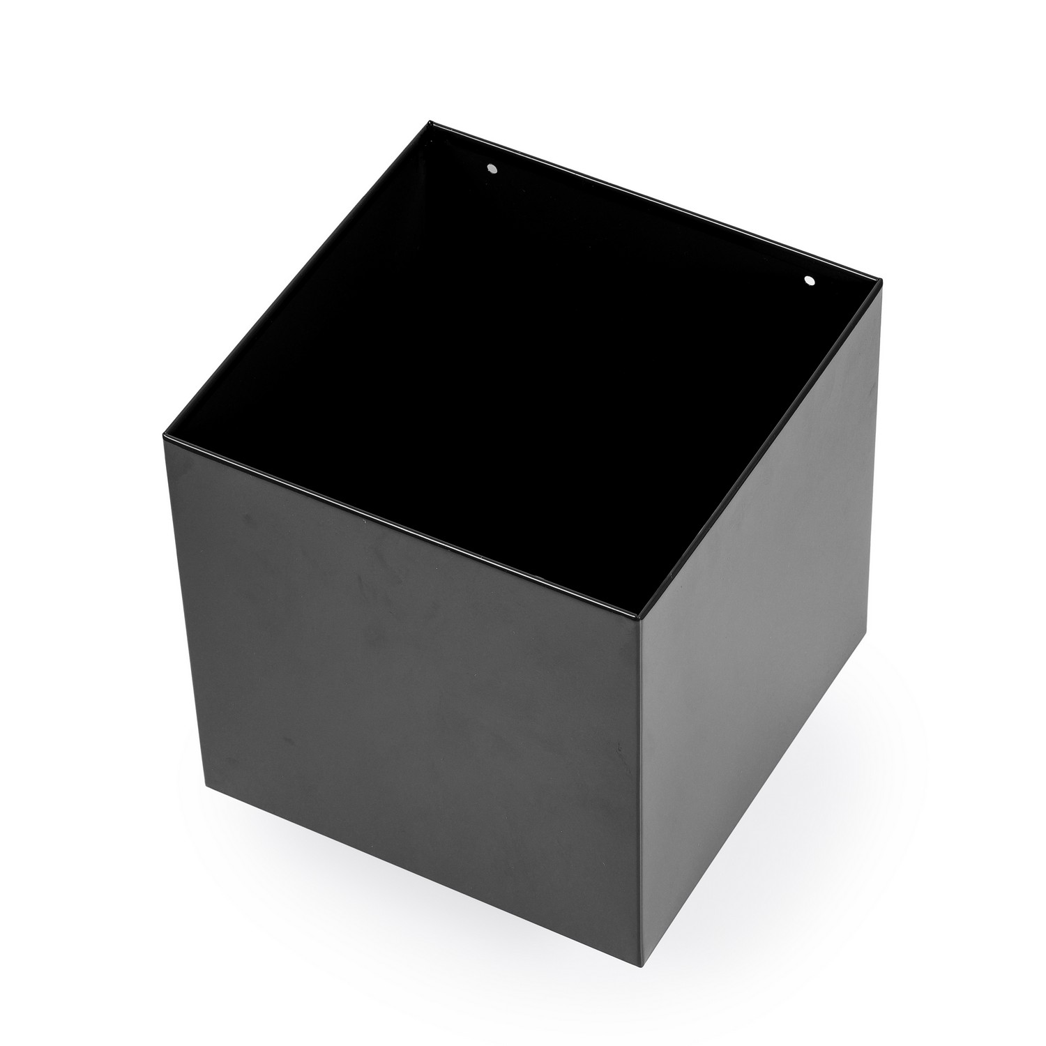 Boite à eau Noir RAL 9005 200 x 200 sortie Ø 80 avec grille anti-feuilles – LPP - 3