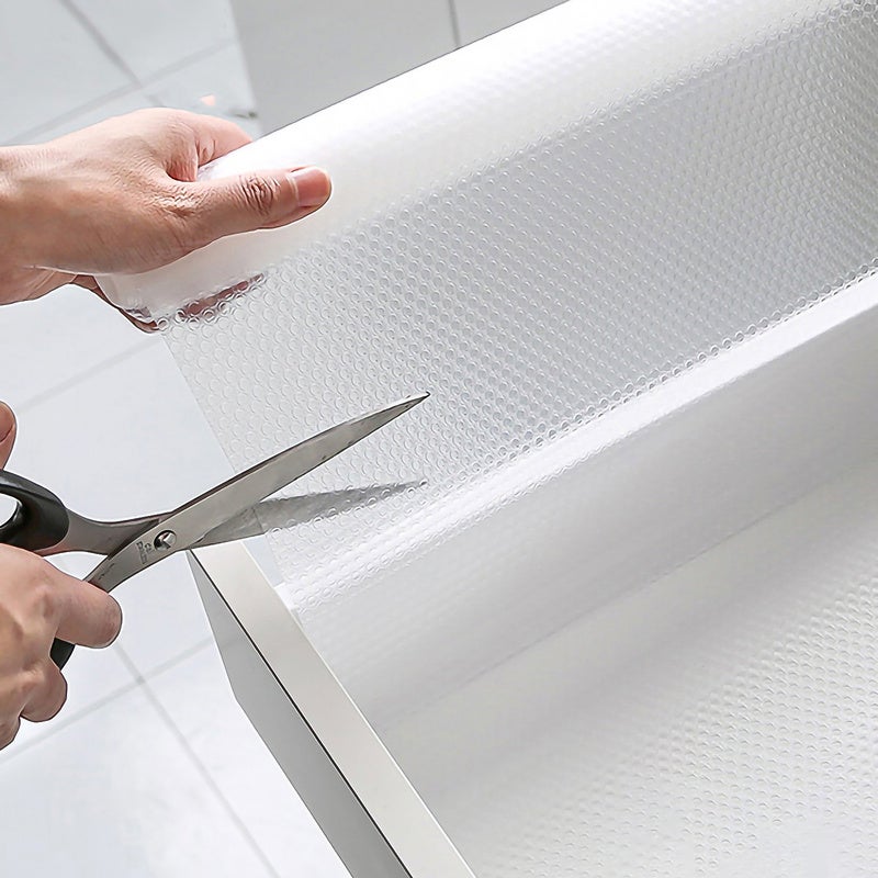 Tappetino Antiscivolo, Rivestimento per Cassetti Cucina, Weewam 50 cm x 300 cm (XXL) Rotolo Antiscivolo EVA non Adesivo, Fodera Protezione interno Mobili Armadio Ripiani Bicchieri Scarpiera - Grigio