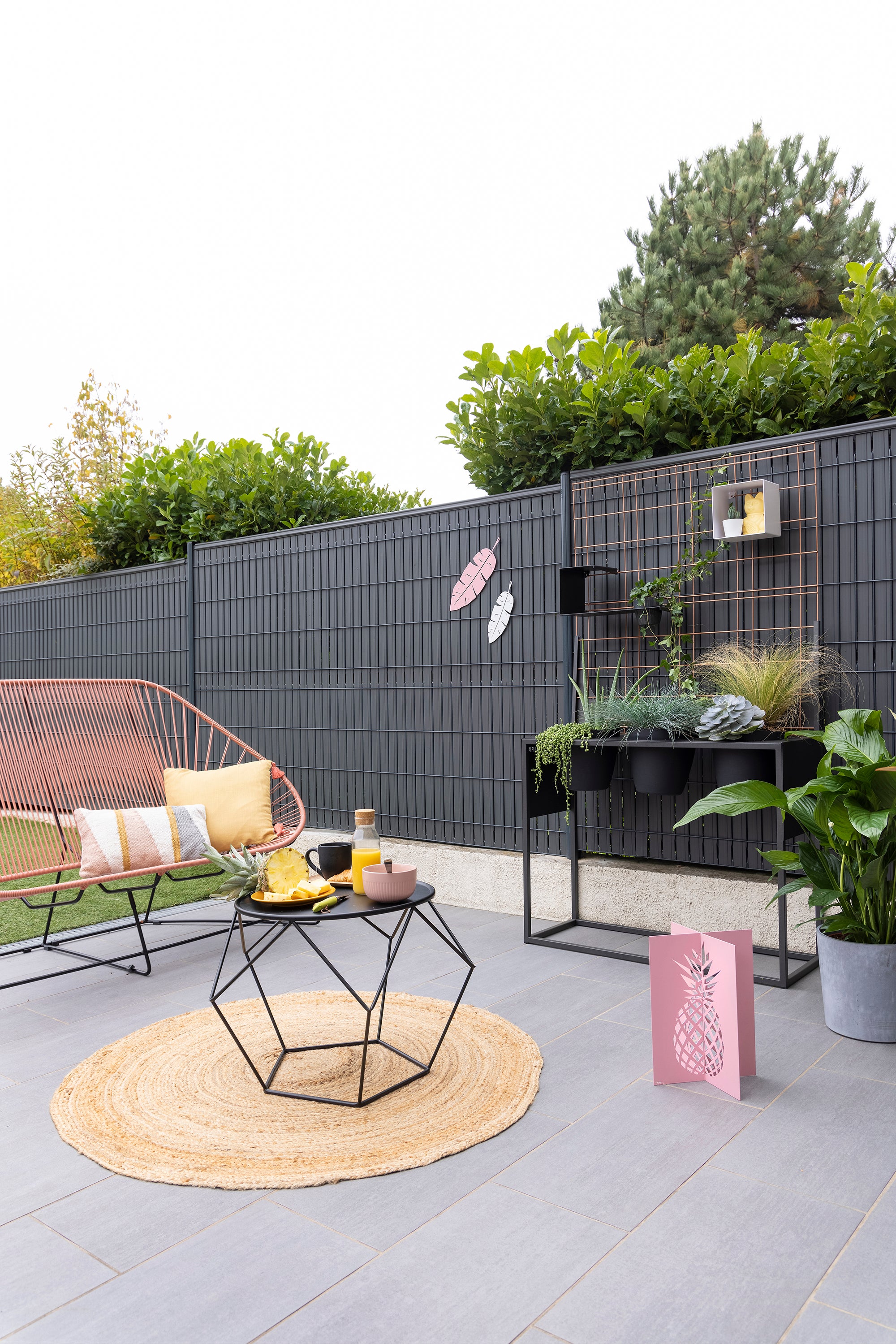 Décoration de Jardin Design Ananas 3D LIPPI Rouge Velours En Acier, Dimensions 36x26 cm, à poser - 3