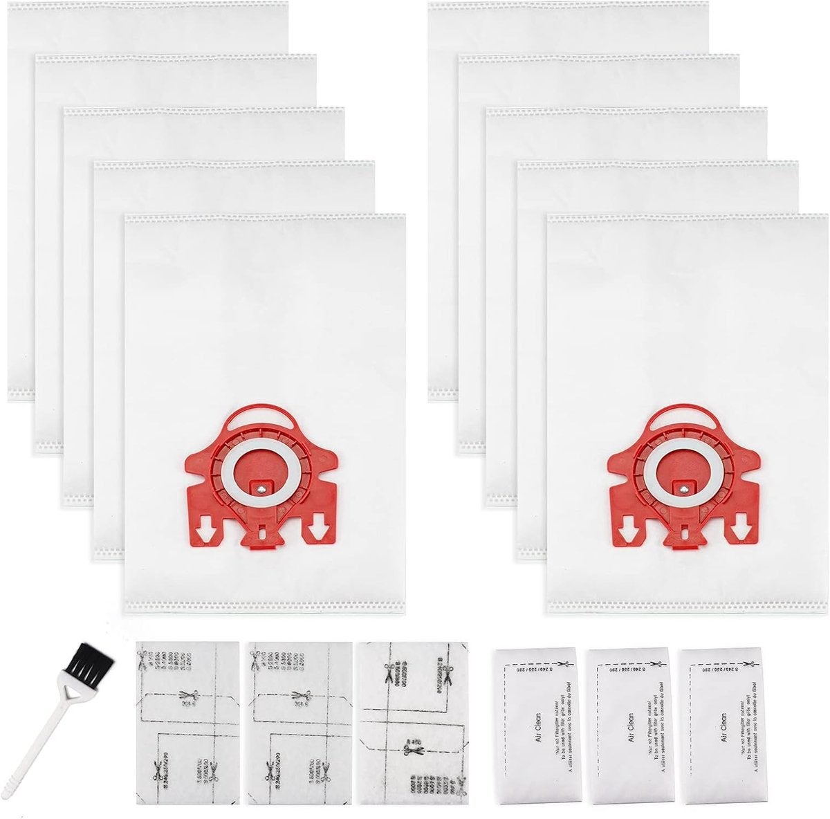 Saci de praf GN de schimb (10 saci de praf + 3 seturi de filtre + 1 perie) compatibili cu aspiratoarele Miele Classic C1, Complet...