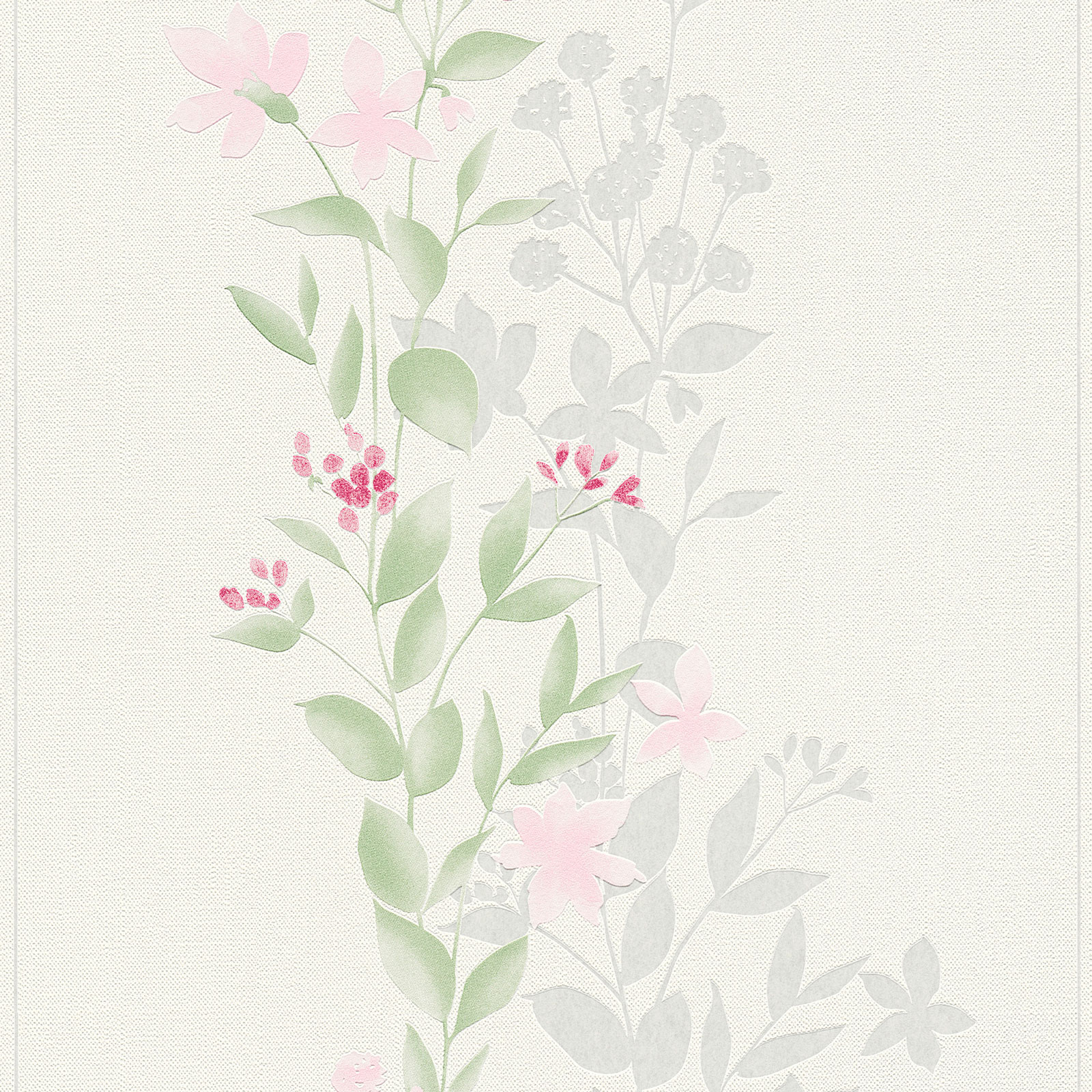 Papel pintado verde, rosa, rojo y gris papel pintado flores y hojas para interior elegante papel pintado vinílico con estampado floral