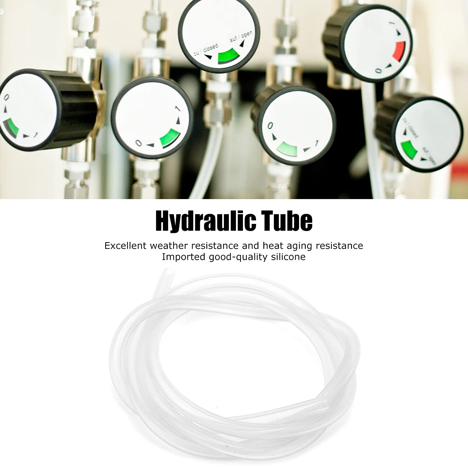Tube de pompe péristaltique tuyau en silicone accessoires d'équipement hydraulique transparent 1 mètre (3,2 mm - 7