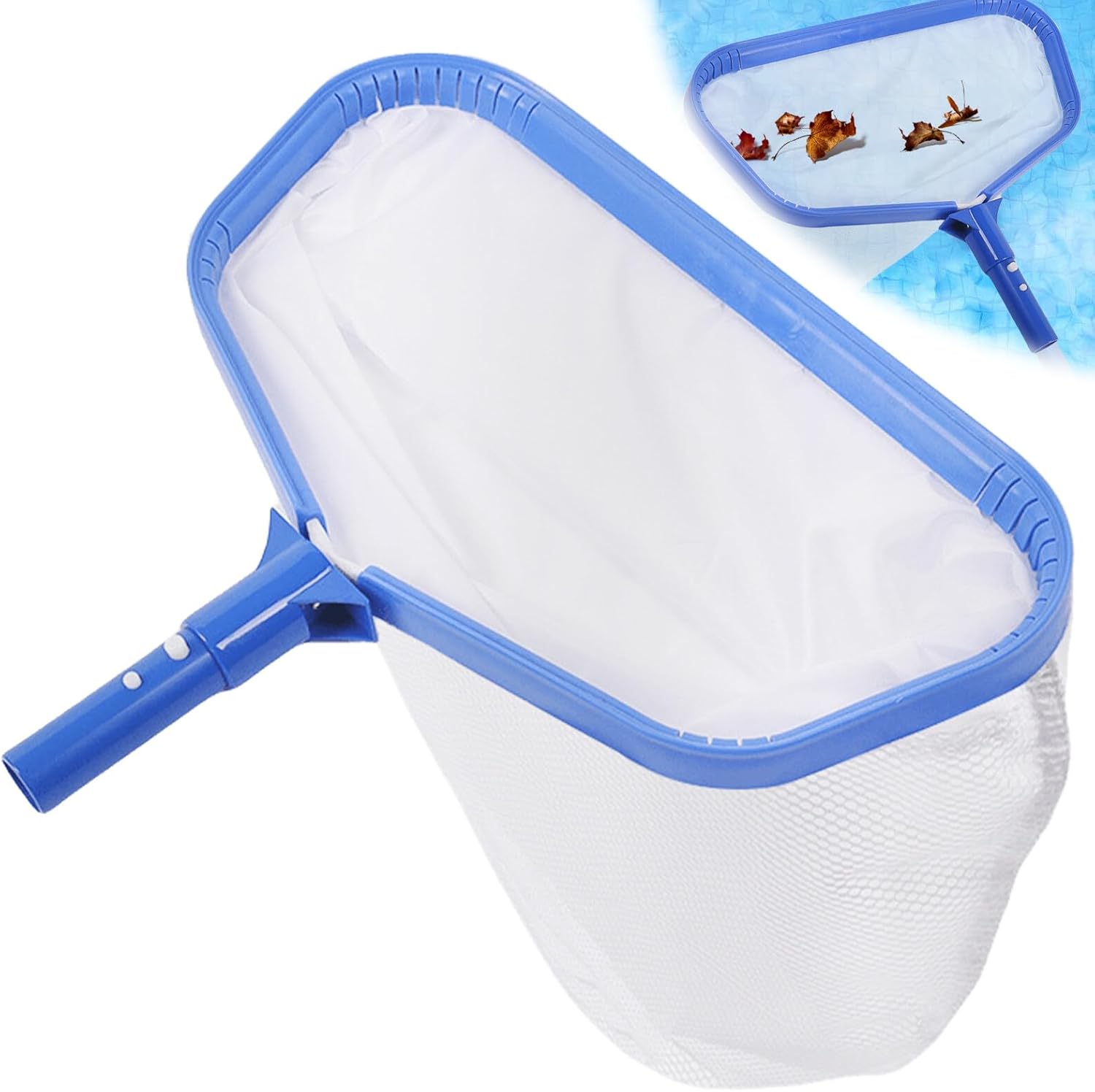 Épuisette Piscine Pro Aluminium – Filet Mailles Fines 43 Cm, Poignée Alu, Pour Piscine, étang, Spa