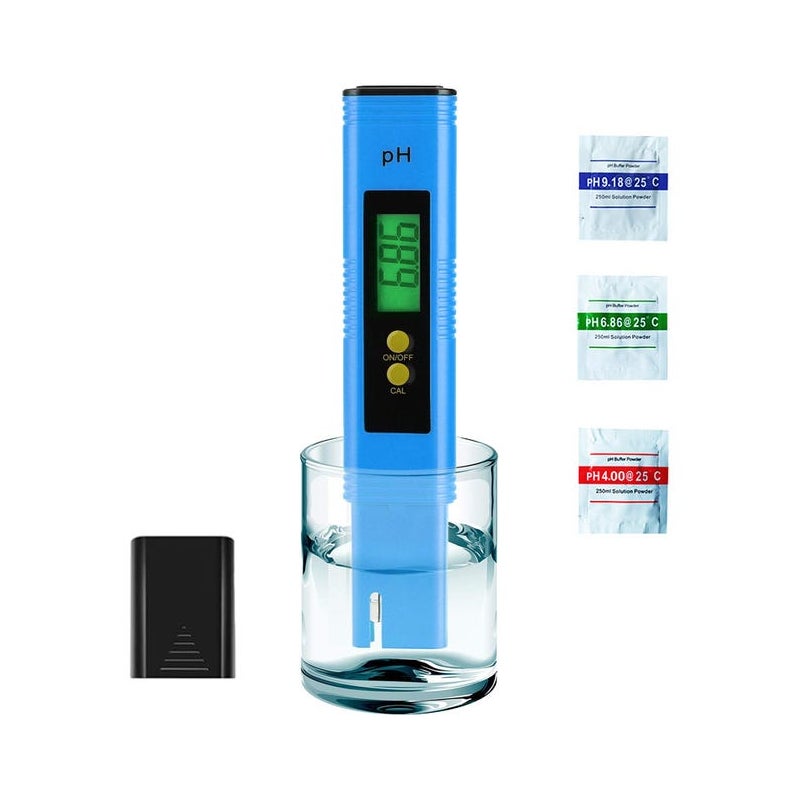 Wysokiej precyzji miernik pH, cyfrowy tester pH w długopisie z baterią, podświetlany tester jakości wody, zakres pomiaru pH 0-14