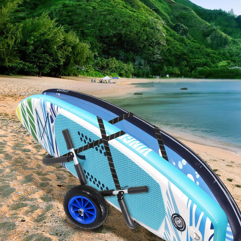 Chariot SUP Gimisgu Pliable – Cadre Alu, Rembourrage Mousse, 2 Sangles – 80 Kg Max