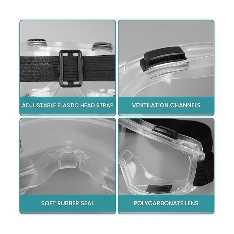 Lunettes de Protection Anti-buée Surlunettes de Sécurité Anti-rayures Idéal pour Bricolage, Chimie, Travaux, Chantiers - Homme & Femme - 3