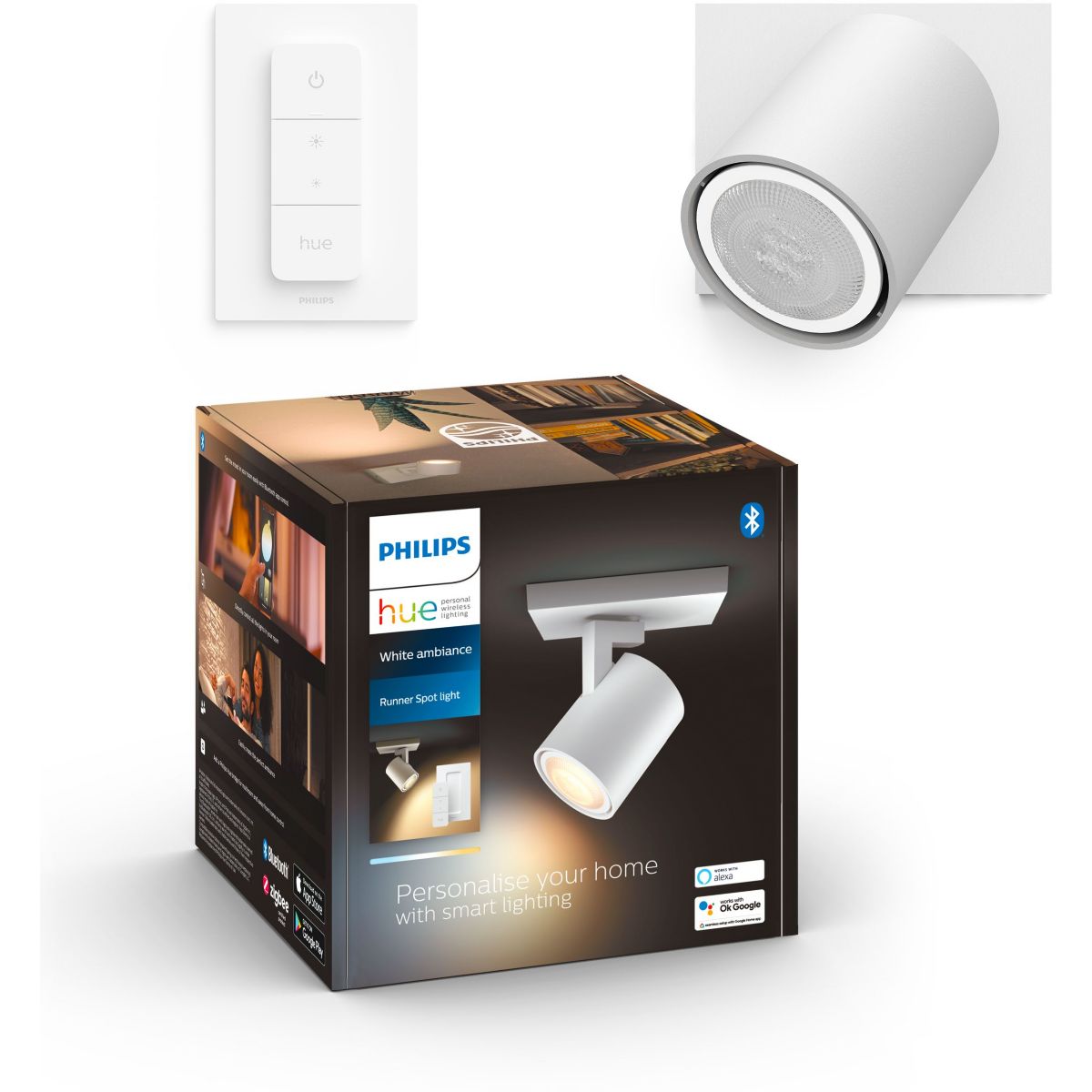 Highlight Rain opbouwspot - LED - zwart - 3 lichtpunten - Incl. Philips