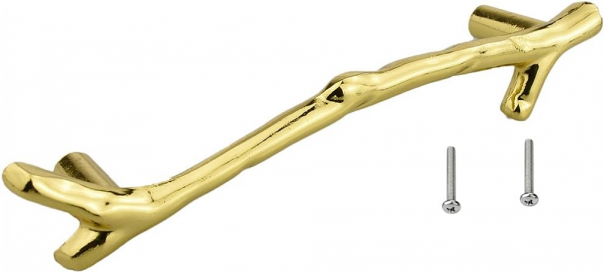 Luksusowe uchwyty do szafek, 6 szt., metalowe uchwyty do szuflad, elegancki design, rozstaw otworów 96 mm, łatwy montaż