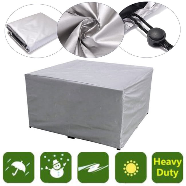 Housse de protection rectangulaire pour meubles de jardin, imperméable, anti-poussière, anti-UV, pour chaise ou table de jardin 190*125*80cm - 2