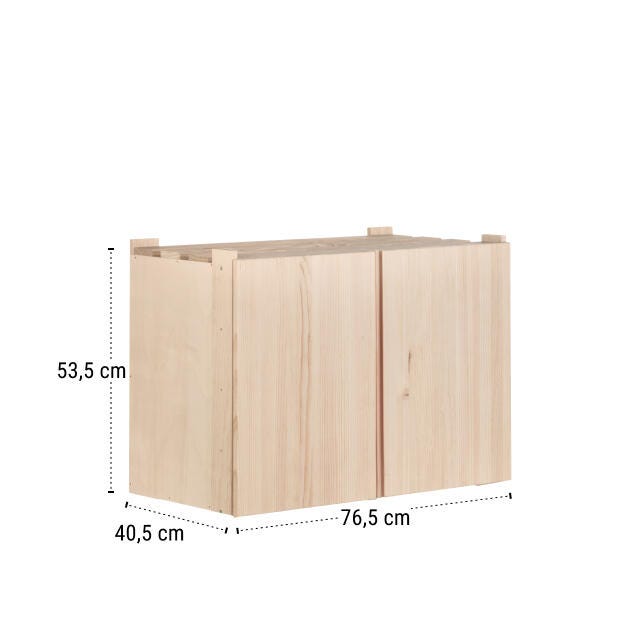 Structure d'armoire suspendue Nova 53.5x76.5x40.5 cm en pin massif - 3