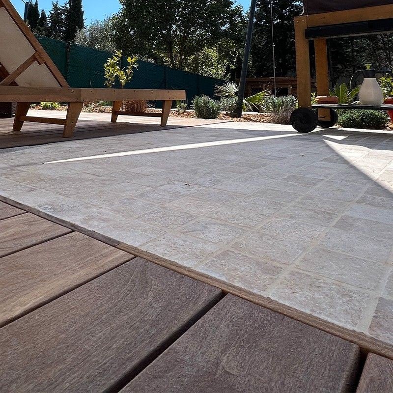 Pavé Travertin Beige Mix Vieilli 10x10x3 cm - Boîte de 1m² - 5