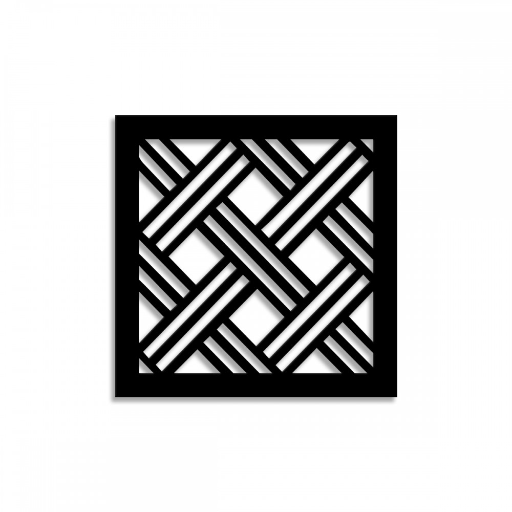 Classical d - panel pvc perforado - espesor 10mm 48x48 negro