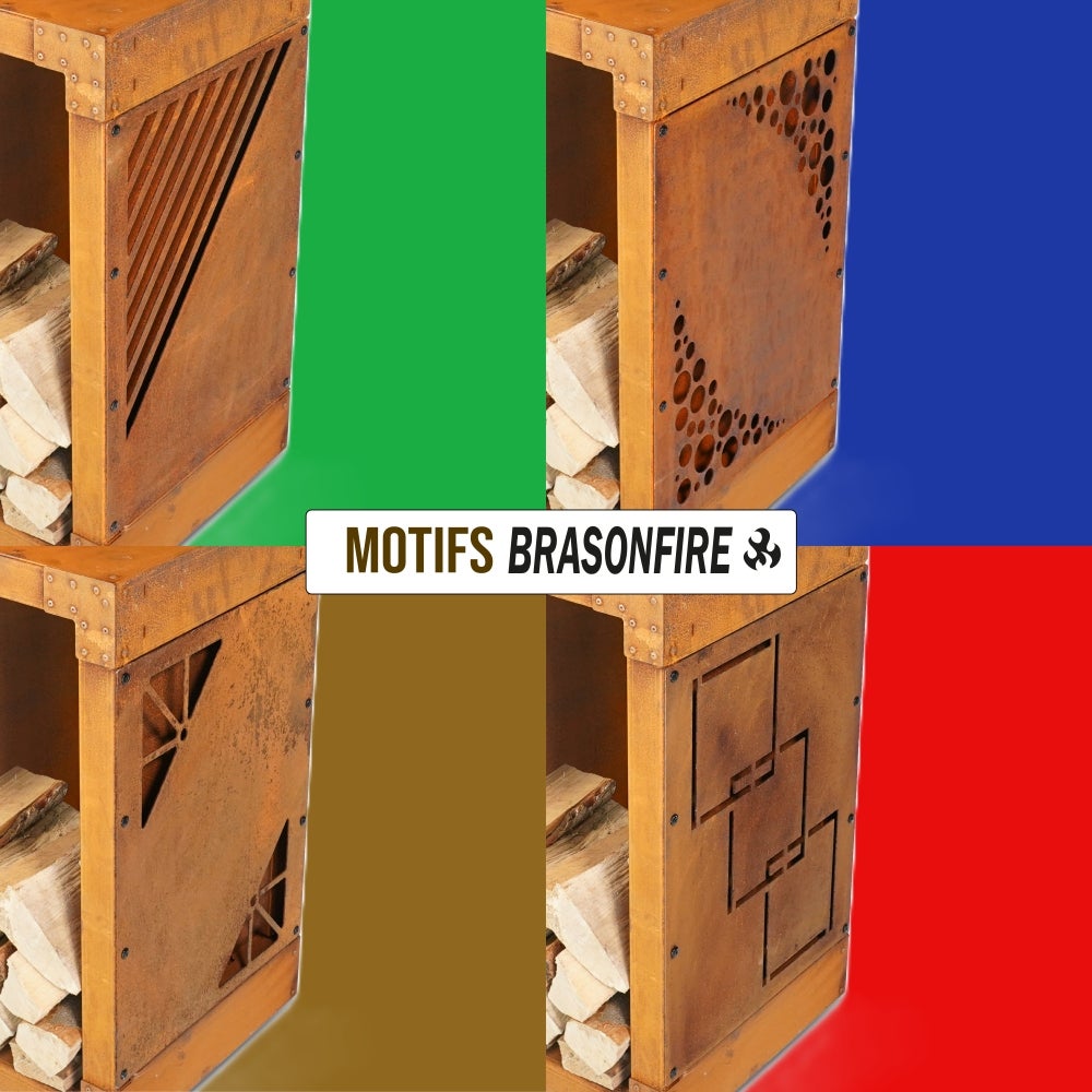 Brasero plancha diamètre 85cm - 82KG - chassis haut en acier corten et plancha en acier alimentaire de 10mm - 2