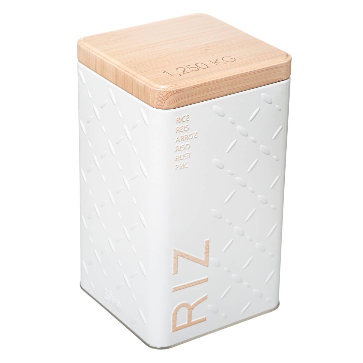 Boîte à riz en métal "scandinave nature" blanc - 5five | Leroy Merlin
