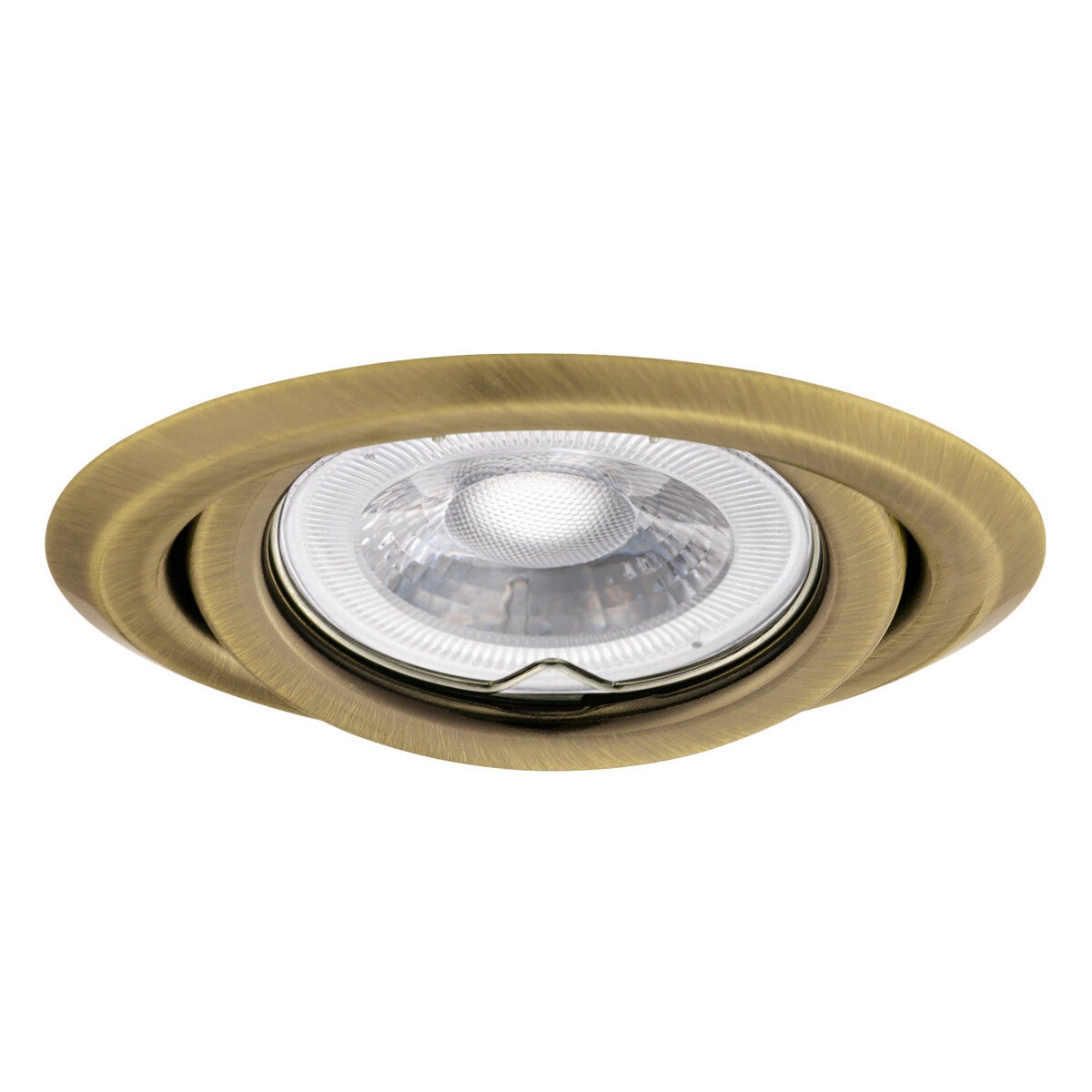 Oprawa sufitowa wpuszczana oczko Argus Ii mosiądz matowy 1xGX5.3 / GU10x10W okrągła ruchoma IP20 wym: 2,4 x 9,7 x 9,7 cm metal Kanlux