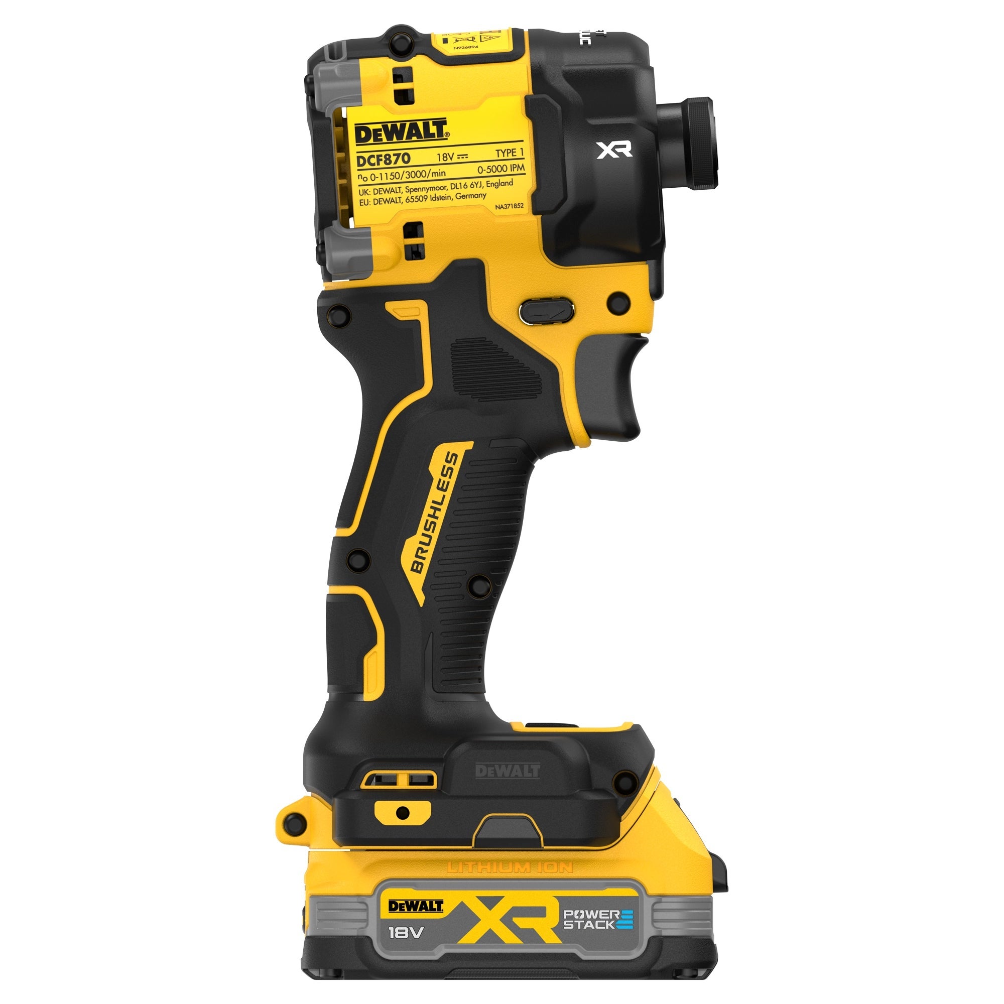 DEWALT DCF870E2T-QW DCF870E2T-QW Clé à chocs sans fil 18 V Nombre d'accus fournis 2 1.7 Ah brushless, + 2 batteries, + - 3