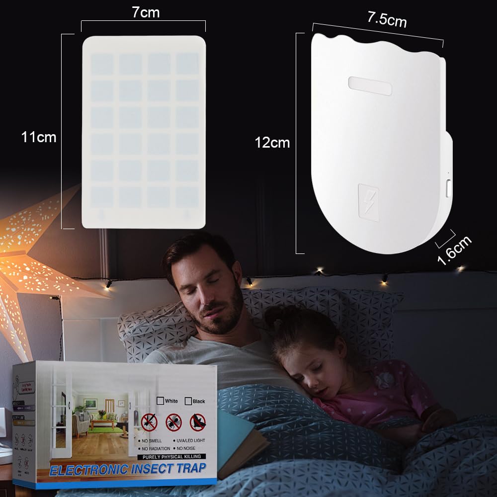 Anti Moucherons Interieur, Lampe UV Anti-Moustiques à Brancher avec Pads Collants pour Maison - 5