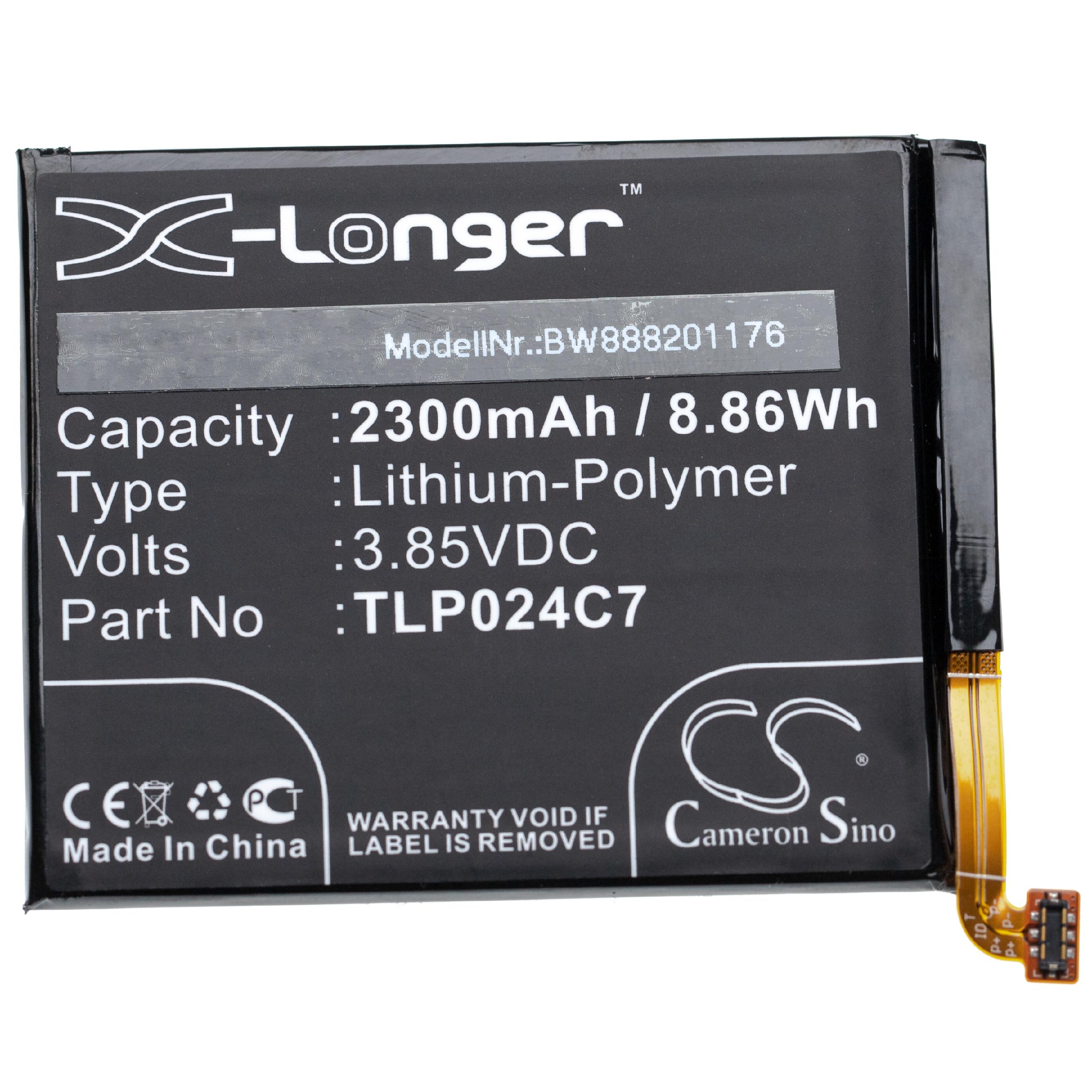vhbw batteria sostituisce Alcatel TLP038C7 per smartphone cellulare (3900mAh, 3,85V, Li-Poly