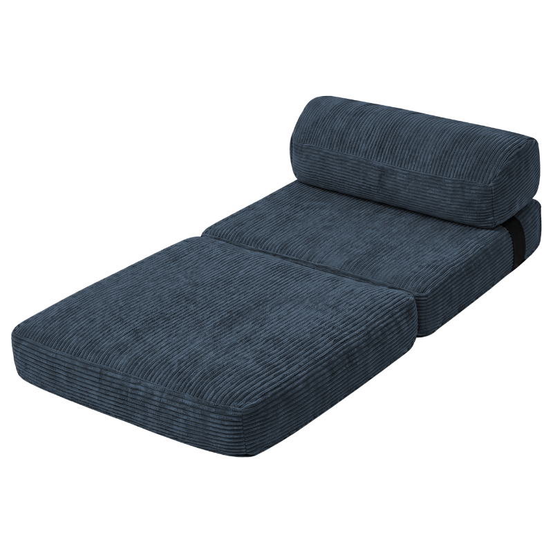 Poltrona cama com capa removível 70x190 cm BANANAIR azul escuro - 3