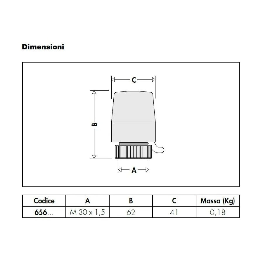 COMANDO ELETTROTERMICO CALEFFI 220V NORMALMENTE CHIUSO CON MICROINTERRUTTORE AUSILIARIO art. 656112 - 3
