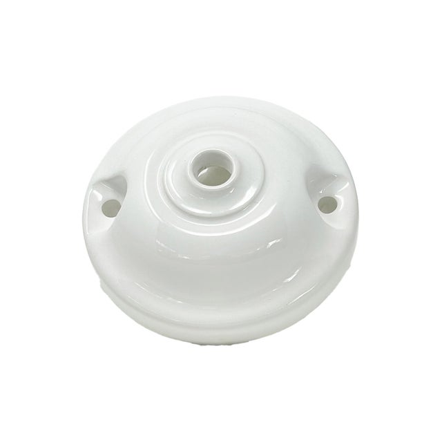 LaMorell LightDesign - Rosace en porcelaine à partir de 75mm 1 sortie centrale. Blanc