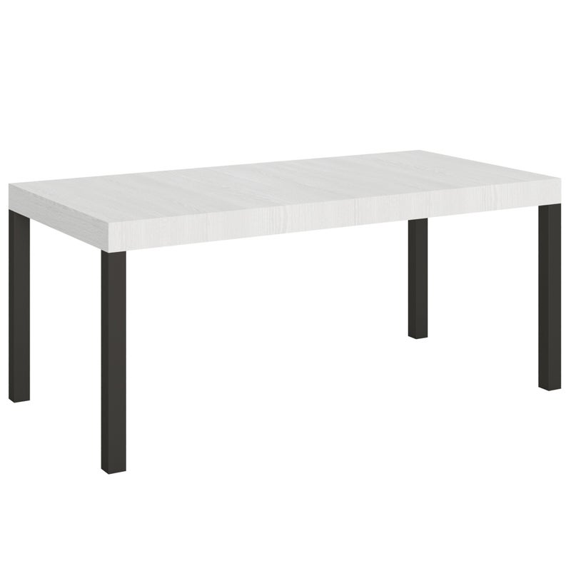 Stół rozkładany 90x180/284 cm Everyday White Rama jesionowa Antracyt