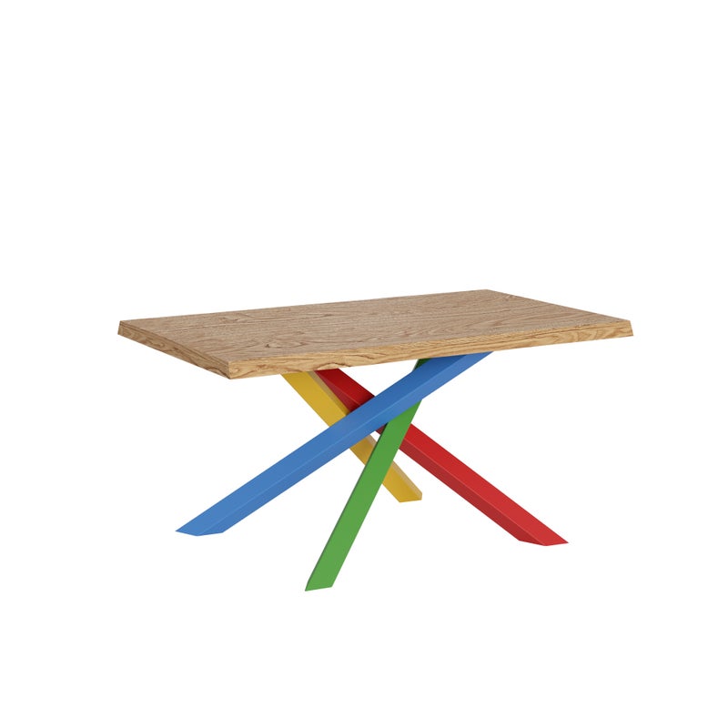 Stół rozkładany 90x140/240 cm Nogi dębowe Versalux, odkorowane, 4/B