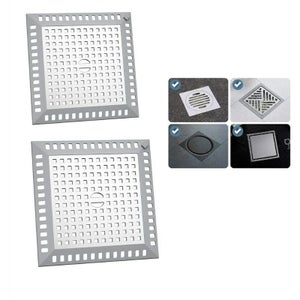Confezione da 2 filtri di scarico per doccia, in acciaio inox e silicone, per vasca da bagno, doccia, filtro di scarico per bagno, cucina, pavimento, vasca, piatto, previene l'intasamento dello