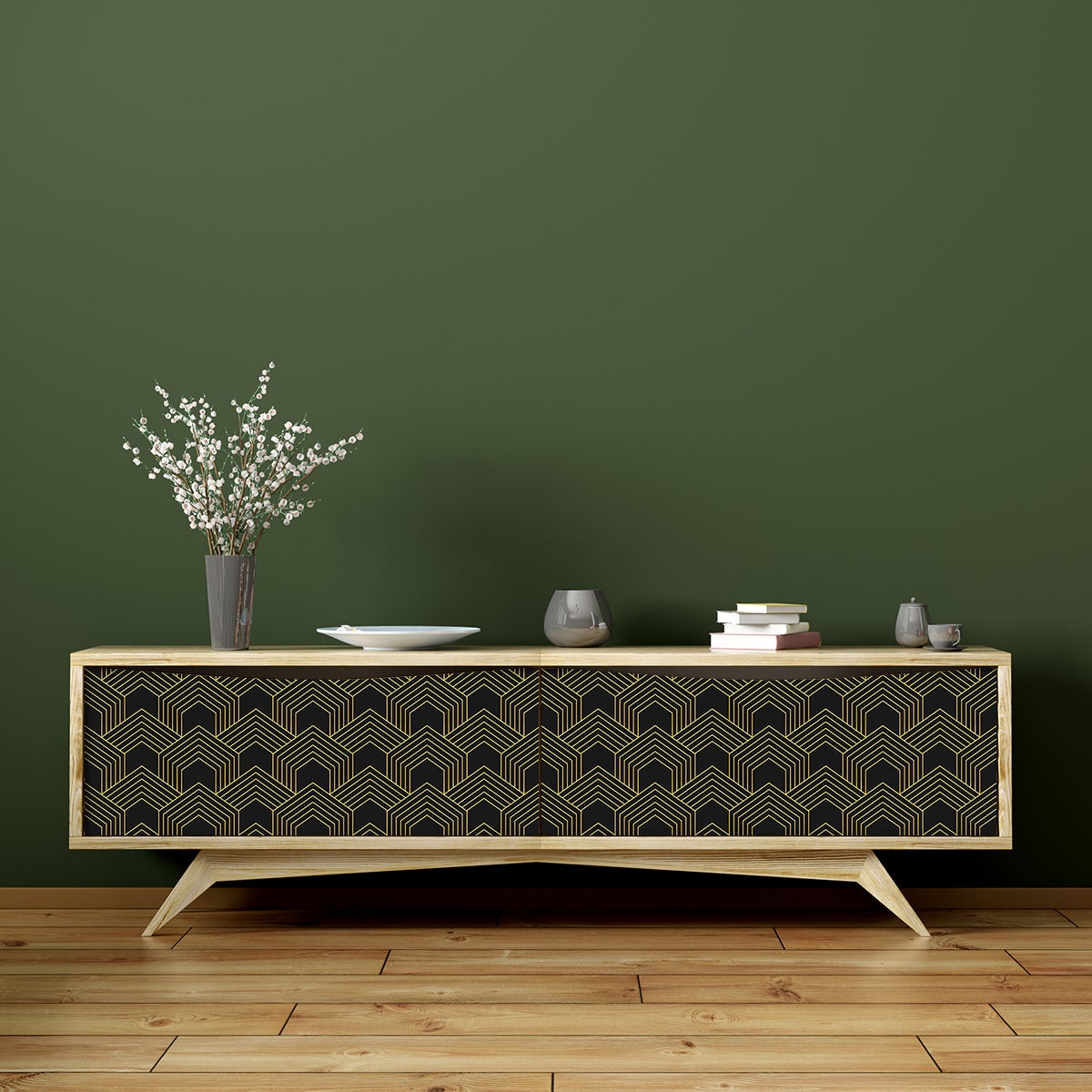 Vinilo escandinavo para muebles elsass - adhesivo de pared - revestimiento sticker mural decorativo - 60x90cm