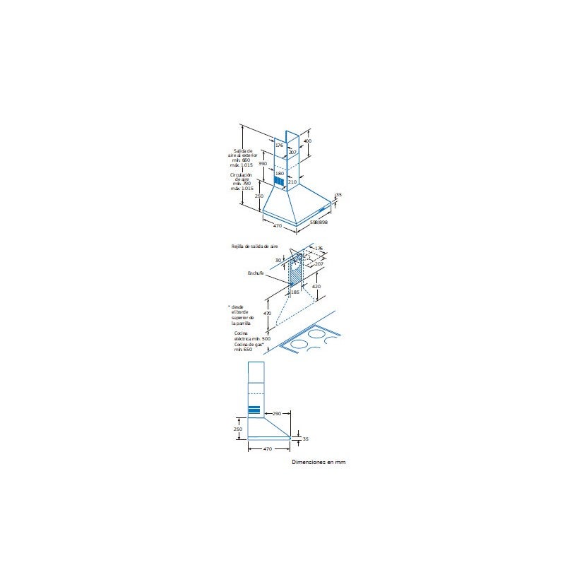 Hotte standard Balay 3BC663MX 60 cm 380 m3/h 64 dB 135W - 3