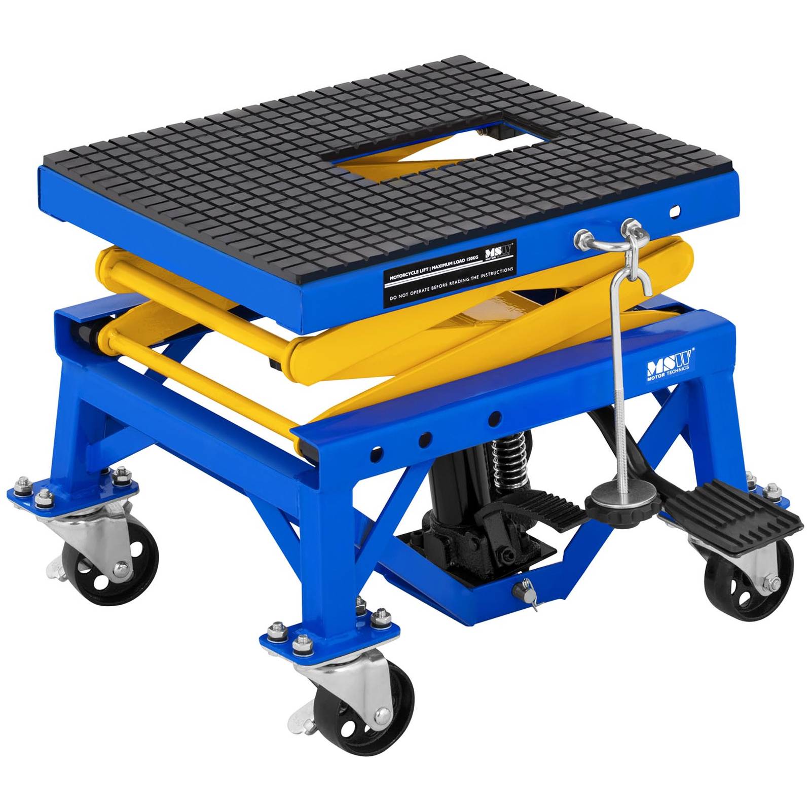 Cavalletto Idraulico Per Moto - Sollevatore Pieghevole Con Carico Massimo 150kg - Foto 7