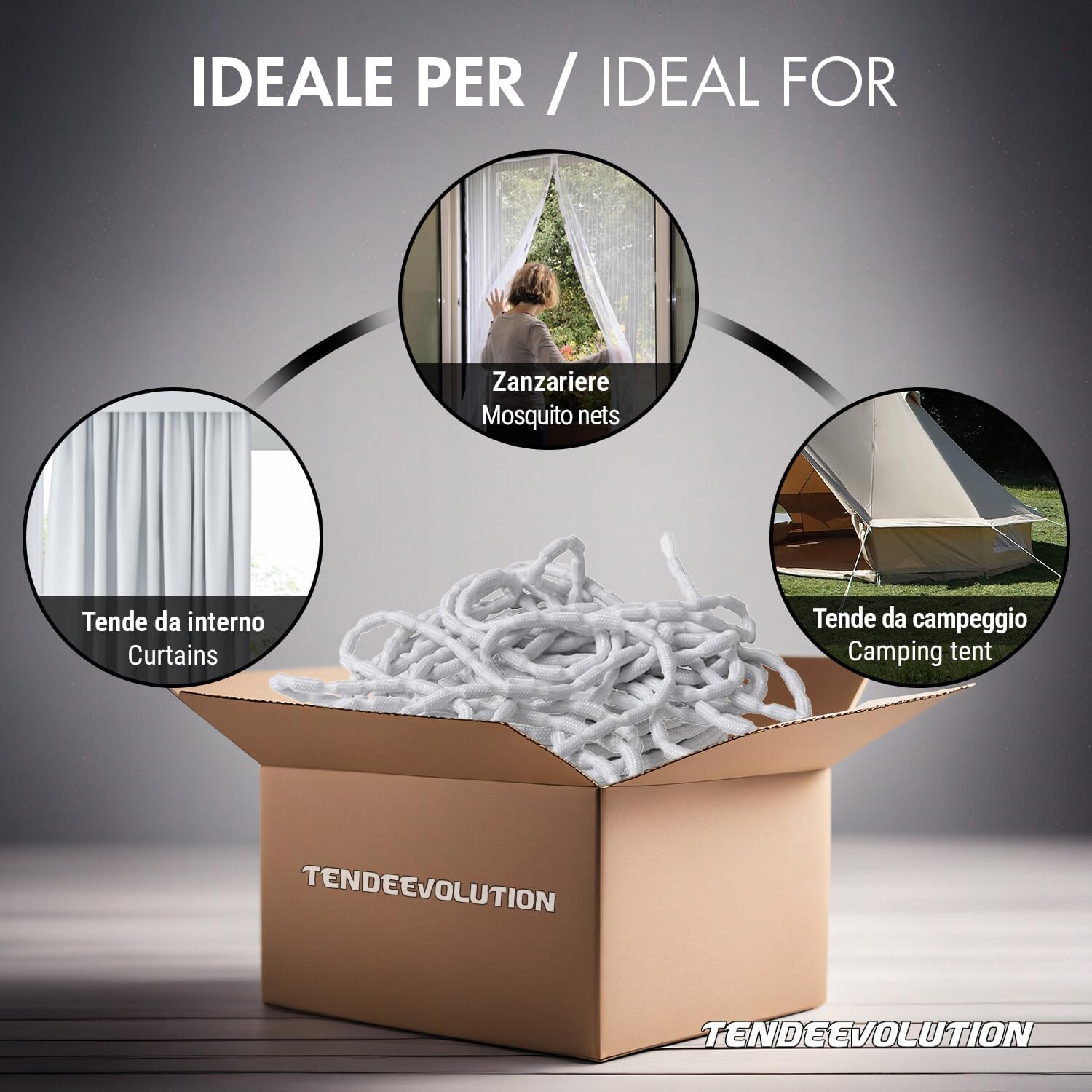 Filo in Piombo Rivestito per Tende - Aggiunge Peso e Stile ai tuoi Tessuti - Made in Italy, Morbido e Flessibile, 50 gr/mt - Venduto al Metro Lineare - 5